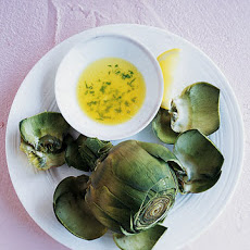 Steamed Artichokes with Tarragon Butter