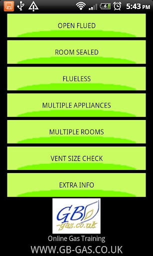 GB Gas Ventilation Calculator