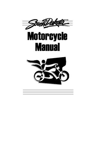 South Dakota Motorcycle Manual