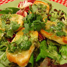 Fried Halloumi Salad