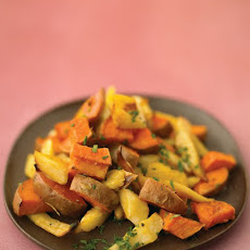 Maple-Glazed Parsnips And Sweet Potatoes