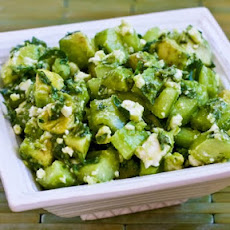 Cucumber and Avocado Salad Recipe with Lime, Mint, and Feta