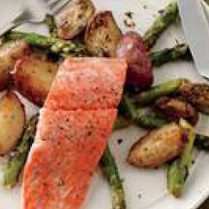 Salmon with Lemon-Dressed Vegetables