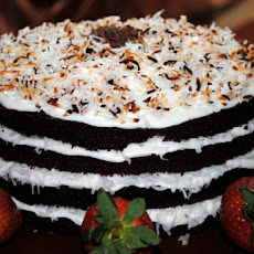Chocolate Cake with Vanilla Coconut Frosting