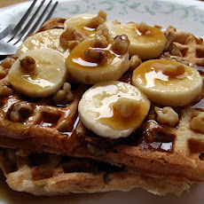 Banana Bread Waffles With Cinnamon Butter