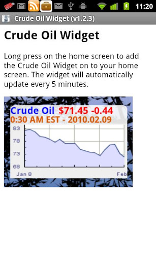 Crude Oil Widget