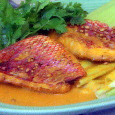 Pan-fried Red Snapper Fillet with Corn Cream Creole Sauce