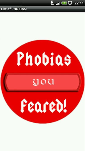 List of Phobias