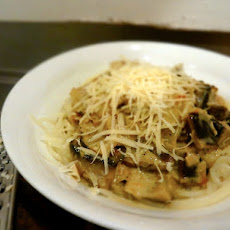 The easiest eggplant and lemon zest spaghetti
