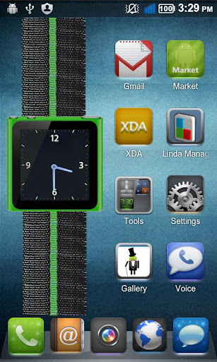 Green Nano Wrist Watch Clock