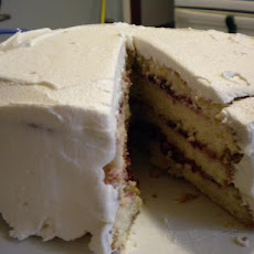White Chocolate Layer Cake With Cranberry Filling