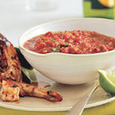 Grilled Chipotle Shrimp and Fire-Roasted Gazpacho