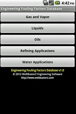 Fouling Factors Database