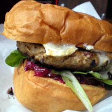 Turkey Burgers with Brie, Cranberries, and Fresh Rosemary