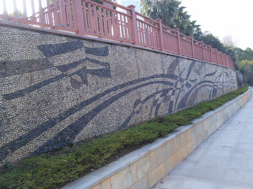 鹅卵石抽象壁画