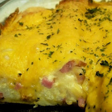 Brunch Ham Enchilada Casserole (Make Ahead)