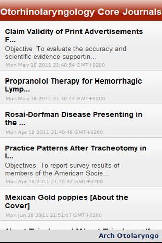 【免費醫療App】OtoRhinoLaryngology C Journals-APP點子