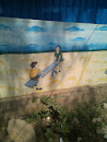 Kids Playing Mural