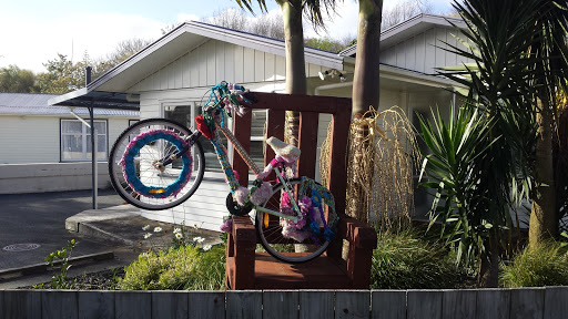 Crochet Bicycle & Giant Chair Artwork