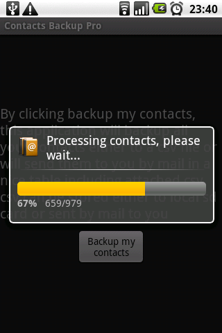 Contacts Backup Trial