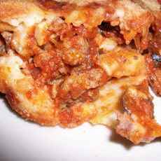 Upside-Down Sausage and Mushroom Pizza