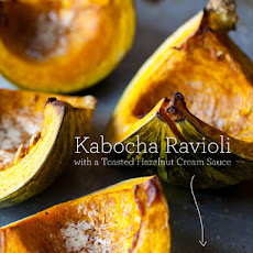 Kabocha Ravioli with a Toasted Hazelnut Cream Sauce