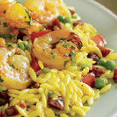 Sunset Orzo with Spanish Shrimp