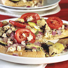 Mediterranean Pizza with Whole Wheat Crust