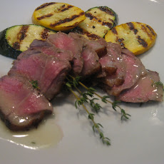 Lemon steaks with thyme butter