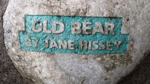 Old Bear Plaque Of Stone