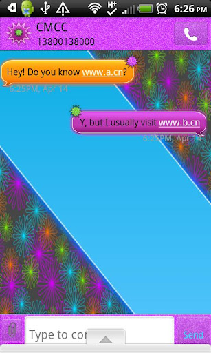 GO SMS THEME FlowerNightSky