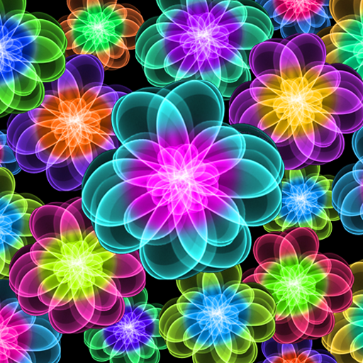 Neon Flower Theme LOGO-APP點子