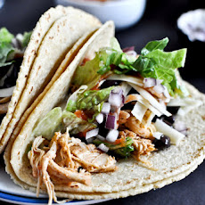 Crockpot Cheddar Beer Chicken Tacos
