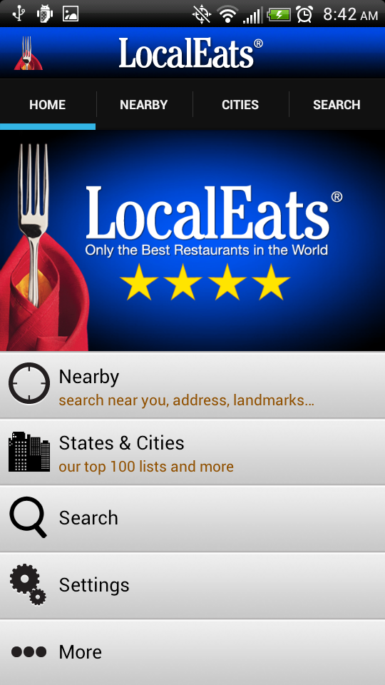 Android application LocalEats screenshort