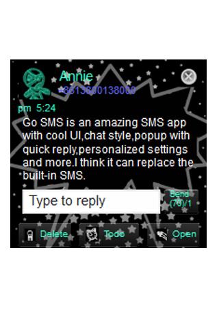 GO SMS Theme - Mono Grunge