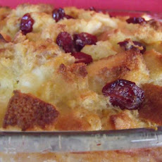 Apple Bread Pudding With Cranberries