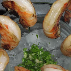Grilled Prawns With Cilantro and Ginger Sauce