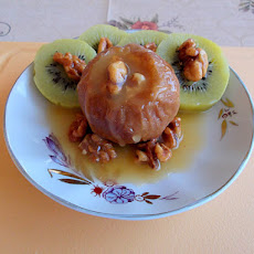 Salt-Roasted Pears and Apples with Caramel Sauce