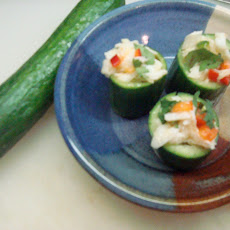 Portuguese Seviche Cucumber Cups