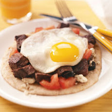 Mediterranean Steak & Egg Pitas Recipe