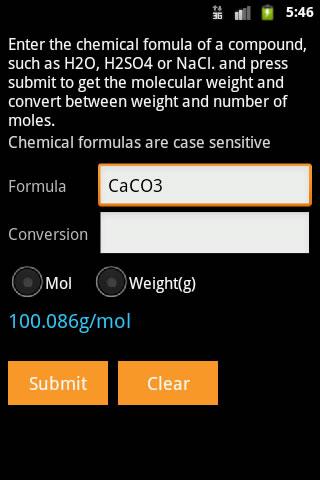 Chemical Calculator