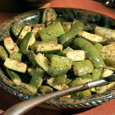 Zucchini and Green Pepper Sabzi