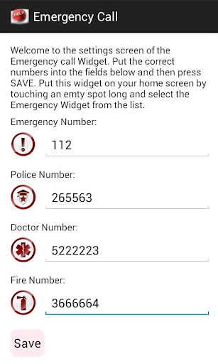 Emergency Call Widget