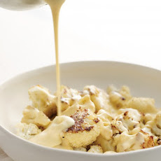 Roasted Cauliflower with Cheese Sauce