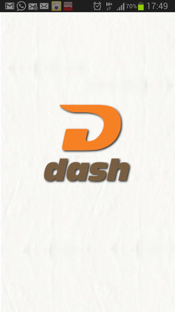 Android application Dash screenshort