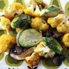 Cauliflower, Brussels Sprouts & Crimini Sauté