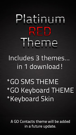 GO SMS Red Platinum Theme