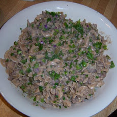 Skillet Hamburger Noodles Romanoff