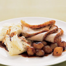 Roasted Pork Loin with Pearl Onions
