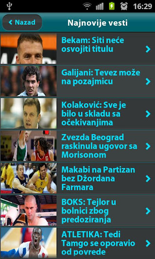sportske-vesti for android screenshot